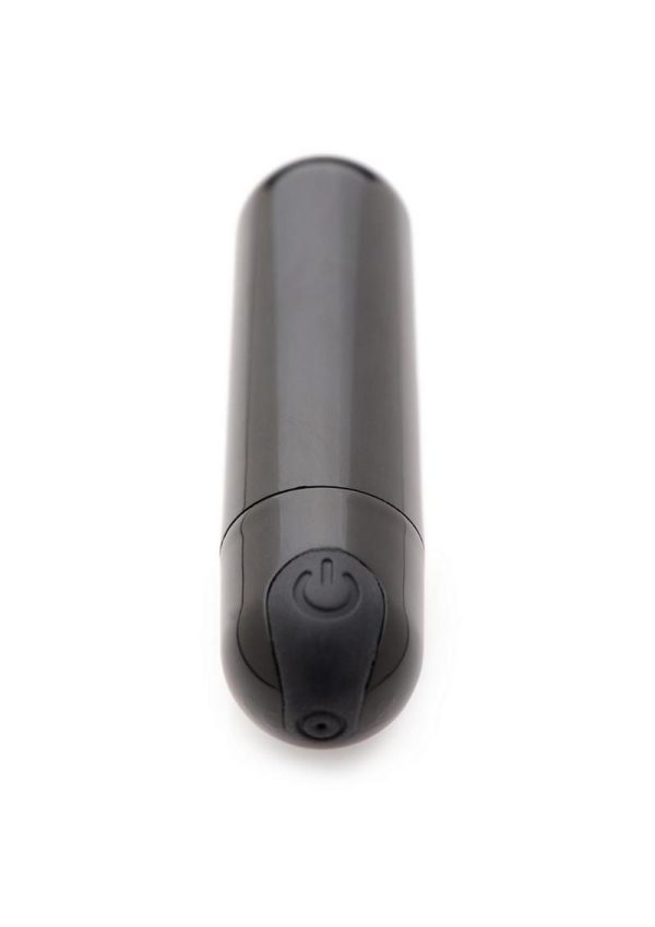 Bang! 10X Vibrating Metallic Rechargeable Bullet Vibrator - Black