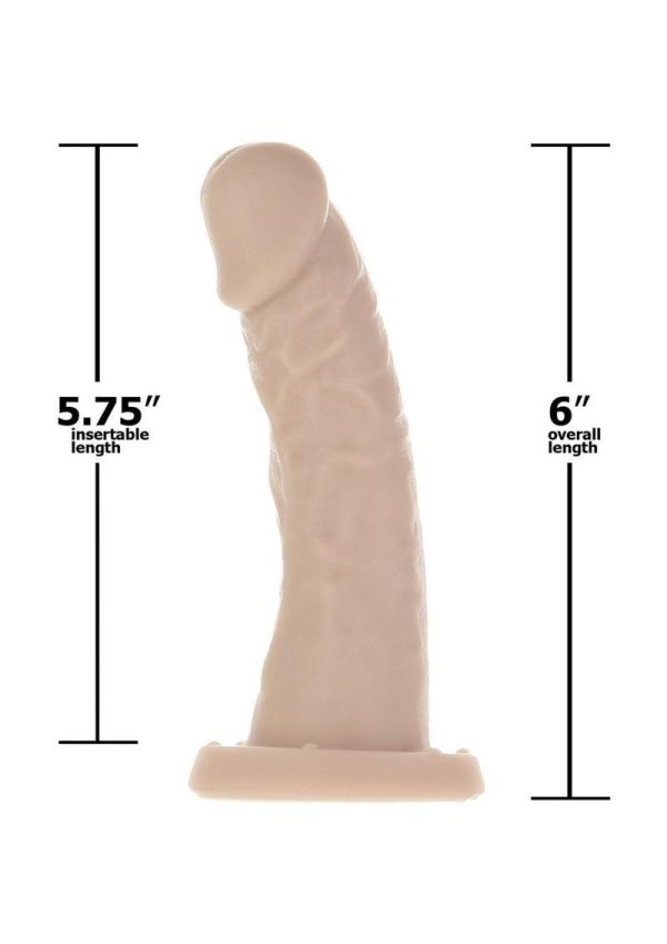 Addiction Toy Collection Edward Silicone Curved Dildo 6in - Vanilla