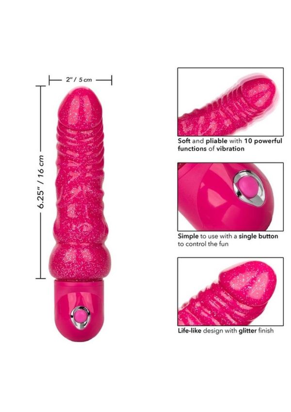 Naughty Bits Lady Boner Bendable Personal Vibrator 6.25in - Pink