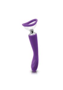 Inya Silicone Rechargeable Pump and Vibrator - Purple