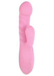 Luv Heat Up Thruster Rechargeable Silicone Rabbit Vibrator - Pink