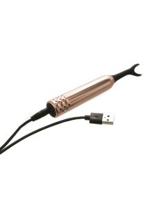 Intense Triple Tip Massager Silicone Rechargeable Set - Rose Gold