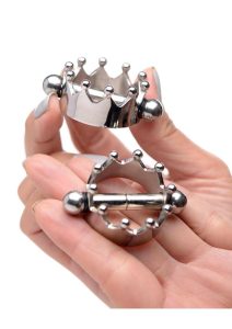 Master Series Crowned Magnetic Crown Nipple Clamps - Stainless Steel