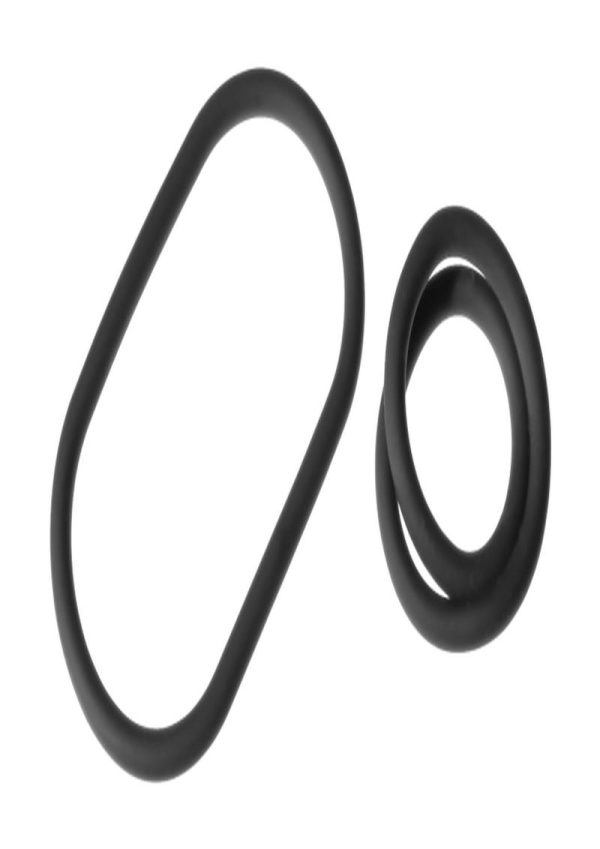 The Xplay Wrap Ring Silicone Slim 9in (2 pack) - Black