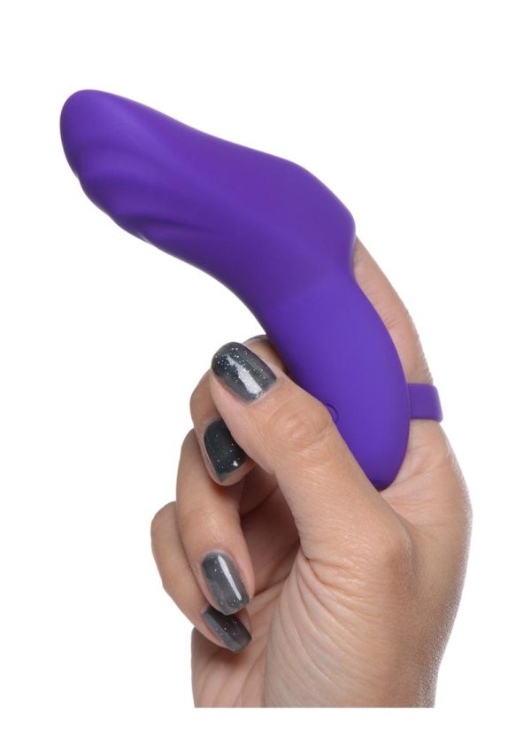 Frisky 7X Finger Bang`her Pro Silicone Rechargeable Finger Vibrator - Purple