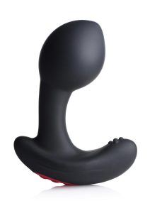 Swell 10x Inflatable Vibrating Silicone Rechargeable Prostate Plug with Remote Control - Black