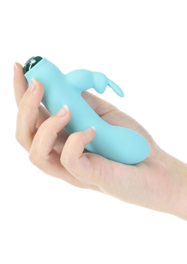 PowerBullet Alice`s Bunny Silicone Rechargeable Rabbit Vibrator- Teal
