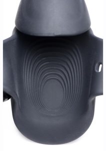 Trinity Men 8X Vibrating Silicone Rechargeable Penis Sleeve - Black