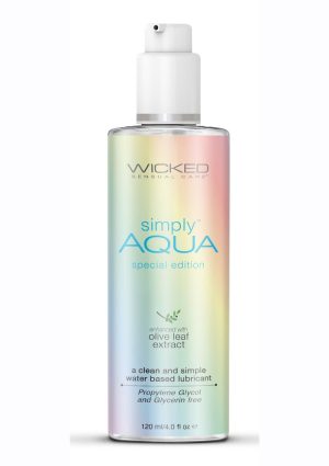 Wicked Simply Aqua Special Edition Water Based Lubricant 4oz