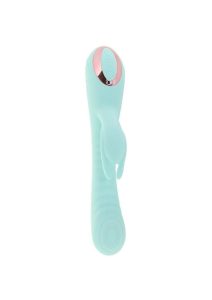 Exciter Thumping G-Spot Rechargeable Rabbit Vibrator - Aqua