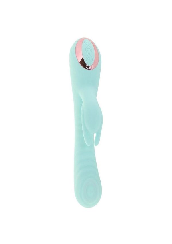 Exciter Thumping G-Spot Rechargeable Rabbit Vibrator - Aqua