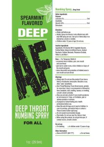 Deep AF Deep Throat Numbing Spray 1oz - Spearmint