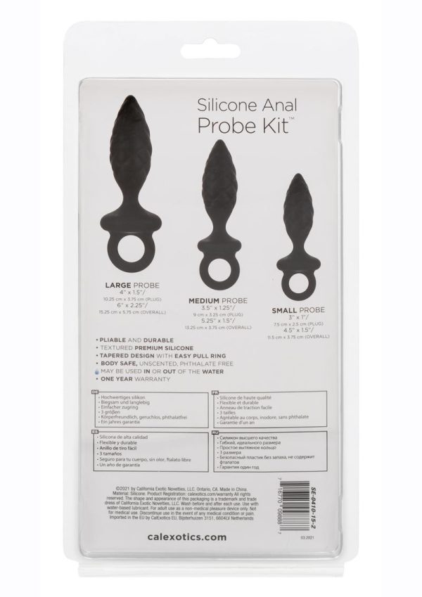 Silicone Anal Probe Kit (Set of 3) - Black