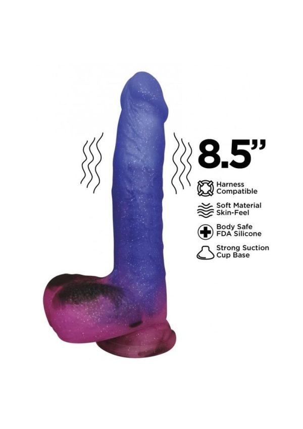 Stardust Milky Way Silicone Dildo 8.5in - Multicolor