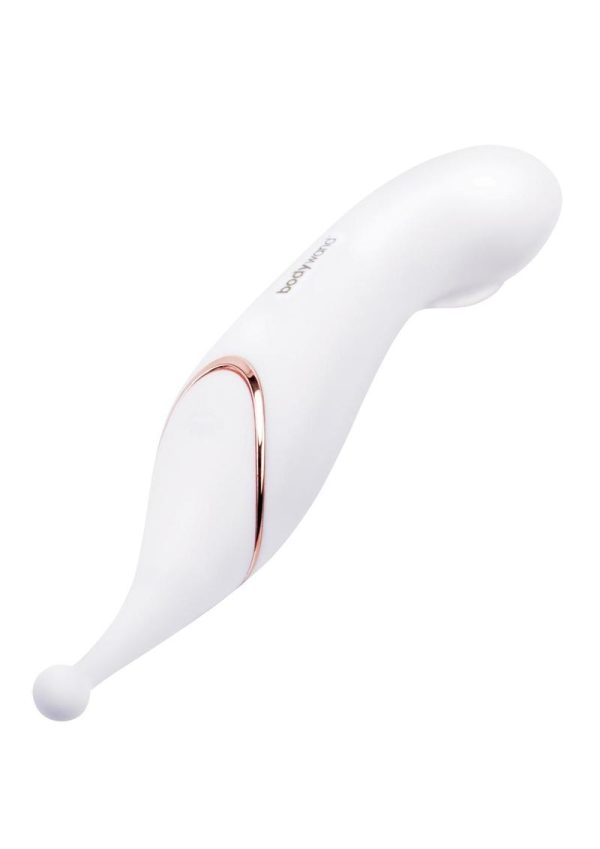 Bodywand Dual Stim Vario Silicone Vibrator - White/Gold