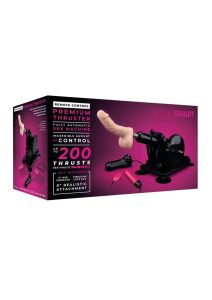 WhipSmart Premium Thruster Fully Automatic Sex Machine with Remote Control - Black/Vanilla