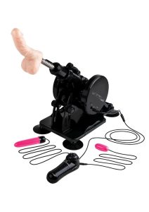 WhipSmart Premium Thruster Fully Automatic Sex Machine with Remote Control - Black/Vanilla