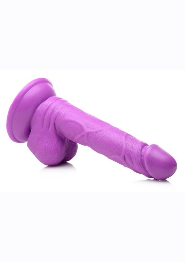Pop Peckers Dildo with Balls 6.5in - Purple