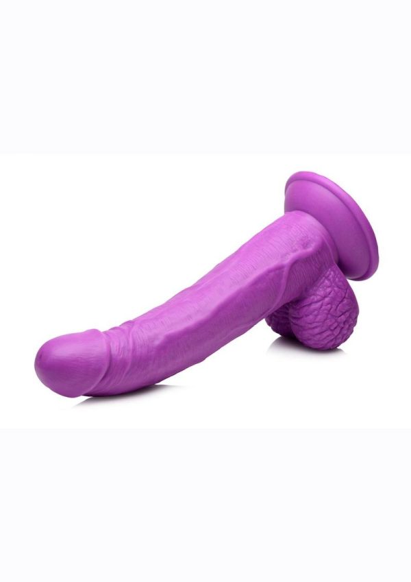 Pop Peckers Dildo with Balls 7.5in - Purple