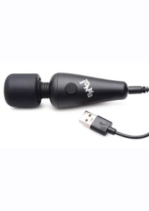 Bang! 10X Vibrating Mini Rechargeable Silicone Wand - Black