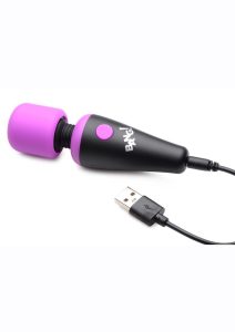 Bang! 10X Vibrating Mini Rechargeable Silicone Wand Massager- Purple