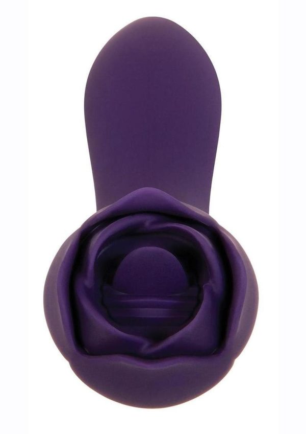 Thorny Rose Rechargeable Silicone Dual-End Vibrator - Purple
