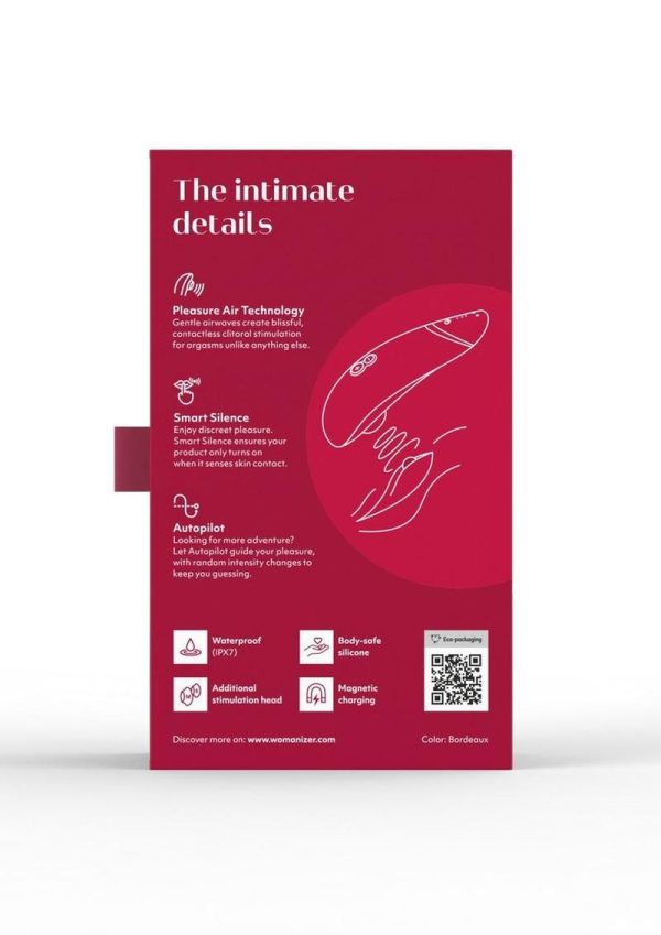 Womanizer Premium 2 Rechargeable Silicone Clitoral Stimulator - Bordeaux