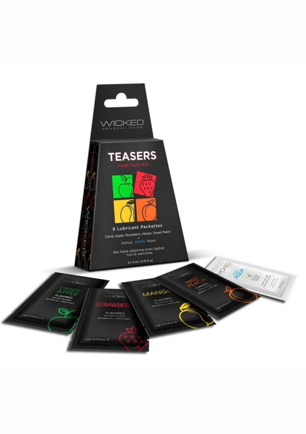 Wicked Teasers Fresh Fruit Water Based Lubricant Packettes (8 pack) - Assorted Flavors