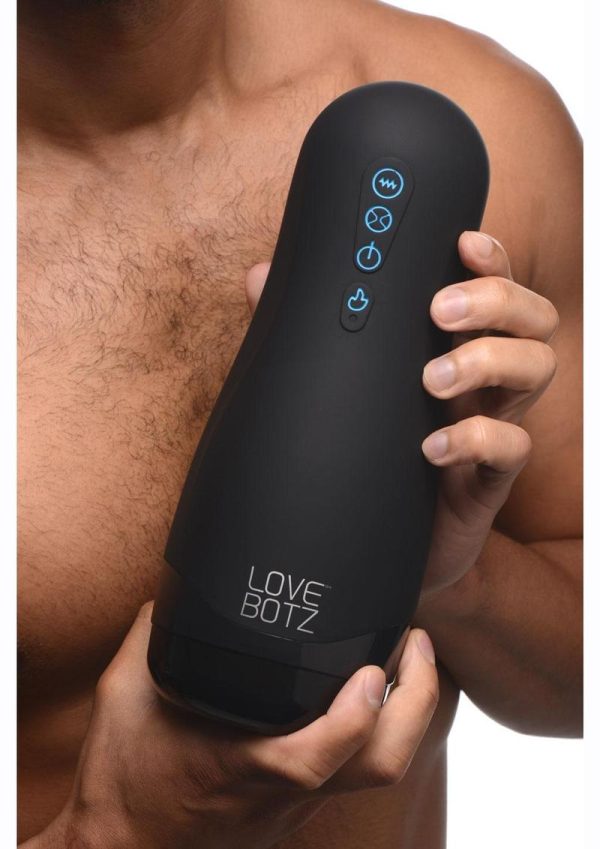LoveBotz Handheld Milker Rechargeable 15X Sucking Masturbator - Black