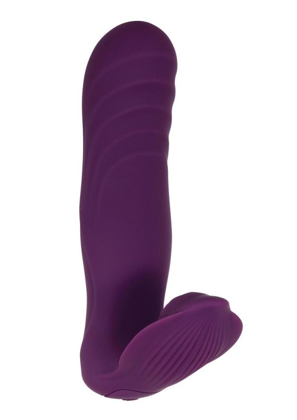 Gender X Velvet Hammer Rechargeable Silicone Wearable Vibrator with Remote Control - Purple