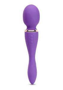 Nu Sensuelle XLR8 Alluvion Silicone Rechargeable Wand Massager - Purple/ Rose Gold