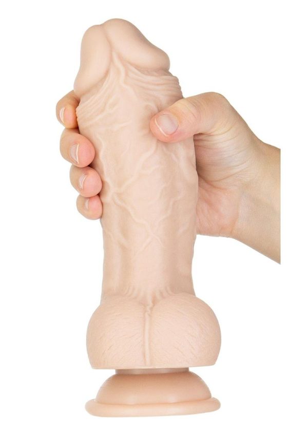 Addiction Roman Silicone Dildo with Bonus Bullet 8in - Vanilla