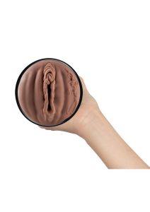 Kiiroo Feel September Reign Black Stroker Interactive Masturbator - Pussy - Black/Chocolate
