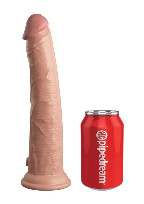 King Cock Elite Dual Density Silicone Dildo 10in - Vanilla