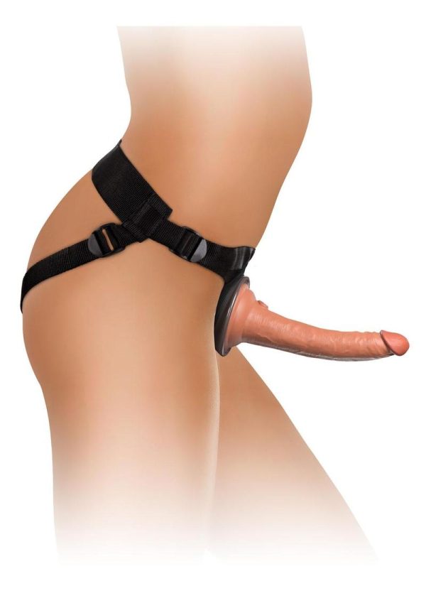 King Cock Comfy Silicone Body Dock Strap-on Kit With Dildo 7in - Caramel/Black