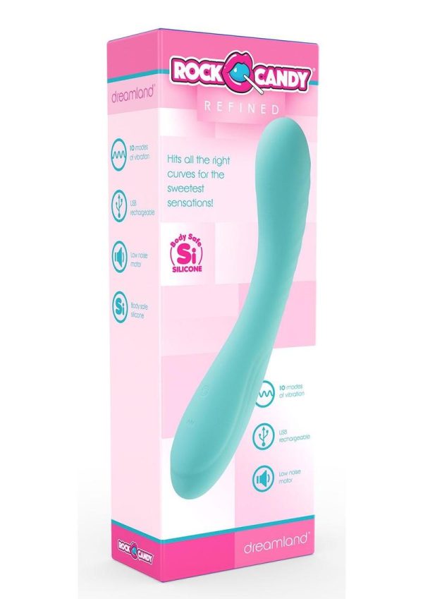 Rock Candy Refined Dreamland Rechargeable Silicone G-Spot Vibrator - Blue