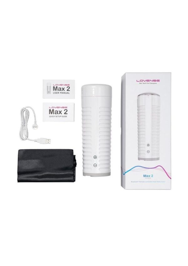 Lovense Max 2 App Compatible with Neutral-Shaped Sleeve - White