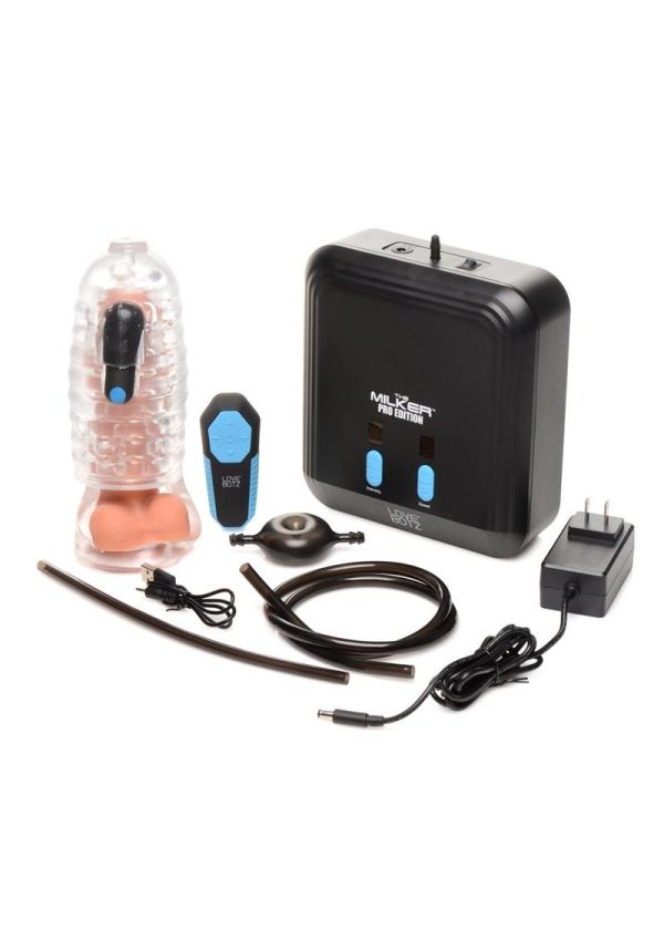 LoveBotz The Milker Pro Edition Masturbator with Remote Control - Black