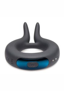 Trinity Men 10X Cock Viper Dual Stimulating Rechargeable Silicone Cock Ring - Black