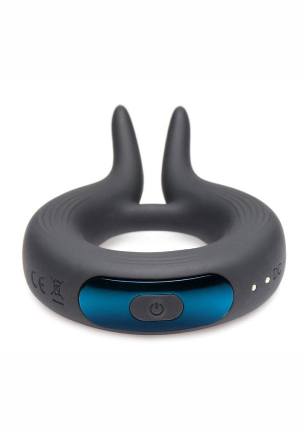 Trinity Men 10X Cock Viper Dual Stimulating Rechargeable Silicone Cock Ring - Black
