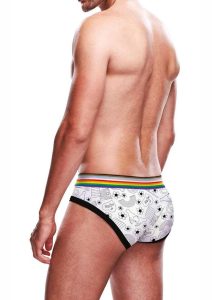 Prowler Pride Love and Peace 3 Brief - XL - Rainbow