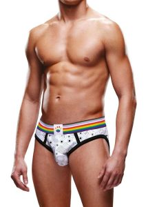 Prowler Pride Love and Peace 3 Brief - XXL - Rainbow