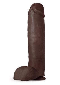Au Naturel Huge Sensa Feel Dildo with Suction Cup 10in - Chocolate