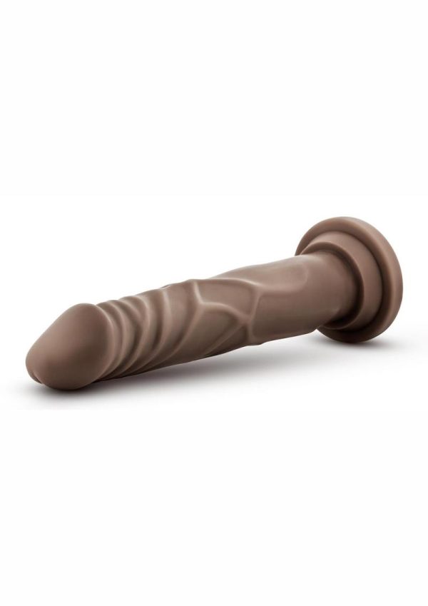 Dr. Skin Platinum Collection Dr. Carter Silicone Dildo with Suction Cup 7.5in - Chocolate
