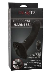 Her Royal Harness ME2 Rechargeable Silicone Rumbler Probe with Remote Control - Black