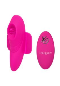 Lock-N-Play Flicker Rechargeable Silicone Panty Vibrator with Remote Control - Pink