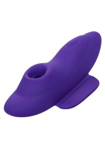 Lock-N-Play Rechargeable Silicone Suction Panty Vibrator with Remote Control - Purple