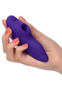 Lock-N-Play Rechargeable Silicone Suction Panty Vibrator with Remote Control - Purple