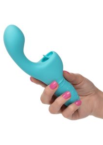 Rechargeable Butterfly Kiss Silicone Clitoral Flicker Vibrator - Blue