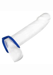 Admiral Dual Silicone Cock Ring - Blue